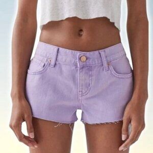 NWT BDG Urban Outfitters Low Rise Cheeky Denim Short Sz 30 Cut Off Hem